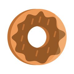 bread donut menu bakery food product flat style icon