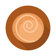 bread roll bun fresh menu bakery food product block and flat icon