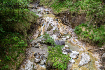 Scharnbach und Scharnbachschlucht, Nähe Weissbach an der Weissbachschlucht