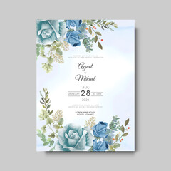 beautiful and elegant wedding invitation floral concept