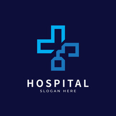 Obraz premium Health logo with initial letter W Q, Q W, W Q logo designs concept. Medical health-care logo designs template.