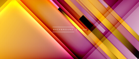 Obraz premium Dynamic lines on fluid color gradient. Trendy geometric abstract background for your text, logo or graphics