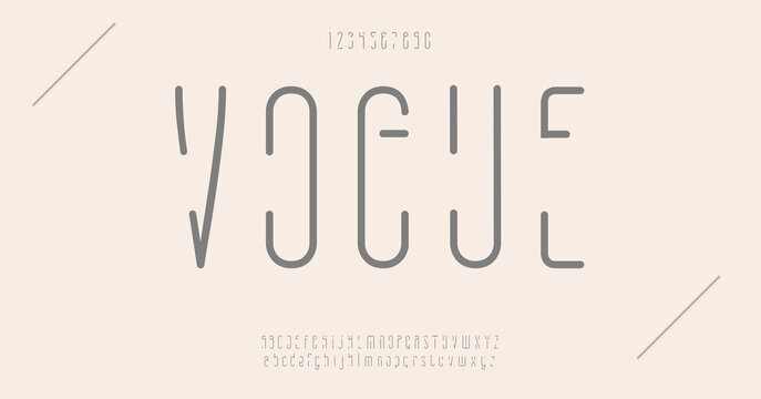 Minimal Alphabet, Abstract  Font For Fashion, Logo, Movie Tittle, Vector Illustration
