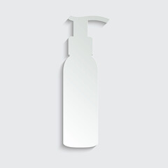  paper bottle spray icon - black vector
