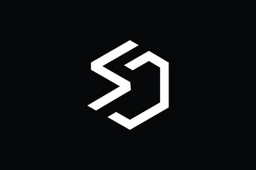 Minimal Innovative Initial SD logo and DS logo. Letter SD DS creative elegant Monogram. Premium Business logo icon. White color on black background