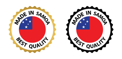 made in Samoa    vector stamp. badge with Samoa    flag