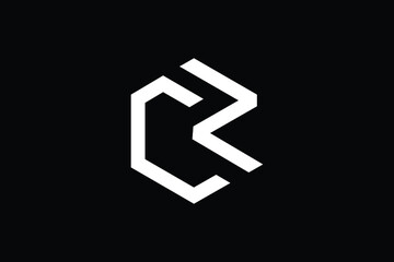 Minimal Innovative Initial ZC logo and CZ logo. Letter ZC CZ creative elegant Monogram. Premium Business logo icon. White color on black background - obrazy, fototapety, plakaty