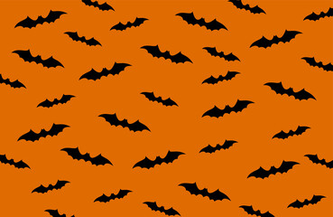 Seamless background with bats. Vector illustration.. bats background