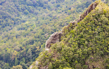 The Sugarloaf Mountain at the malaysian Island of Langkawi. scenic view of the landscape of the...
