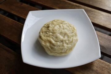 Banh bao on white plate