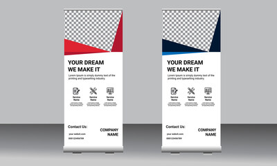 Corporate Roll Up Banner Vector