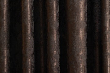 Brown thick curtains with pleat texture macro wallpaper