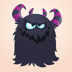 Happy cartoon monster character. Halloween vector illustration