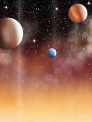 Starry sky and nebula. Space 