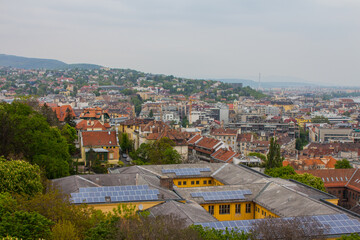 View of the residential area of Budapest. Hungary