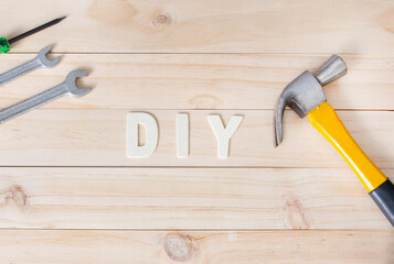 Tools with letters DIY , Do It Yourself