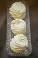 traditional Russian sweet white vanilla marshmallow