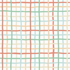 simple pastel color childish hand drawn lines seamless pattern for background, wallpaper, texture, cover, card, banner, label etc. vector design