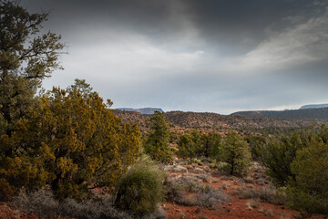 Gray skies over the desert southwest