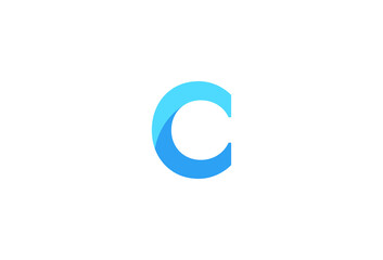 Initial Letter C Typography Logo Design. 