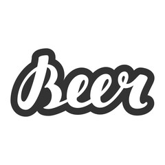 Beer vector hand drawn lettering