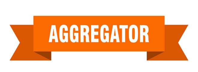 aggregator ribbon. aggregator paper band banner sign