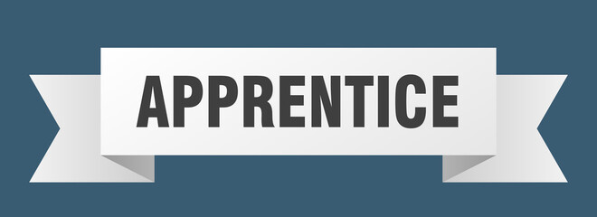 apprentice ribbon. apprentice paper band banner sign