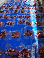 Lamb raw meat at the Feast of Qurban during Eid Al Adha Al Mubarak