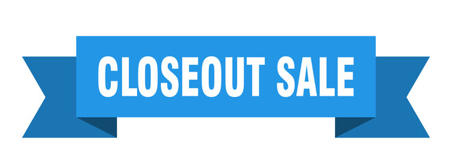 closeout sale ribbon. closeout sale paper band banner sign