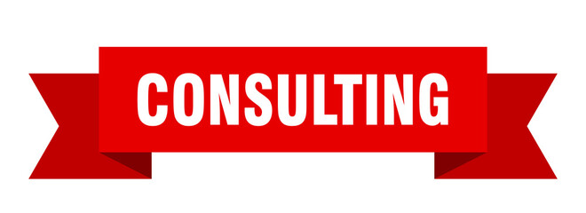 consulting ribbon. consulting paper band banner sign