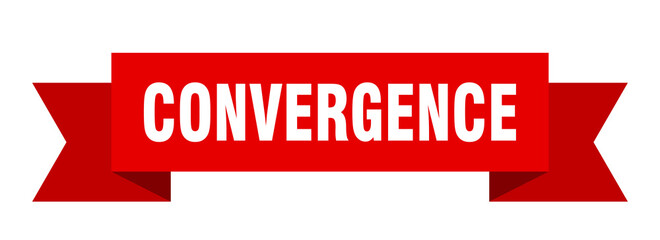 convergence ribbon. convergence paper band banner sign