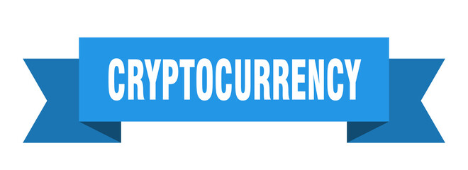 cryptocurrency ribbon. cryptocurrency paper band banner sign