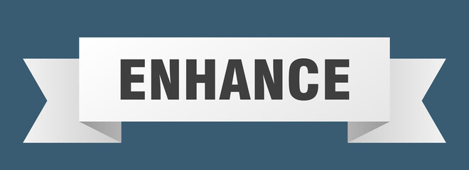 enhance ribbon. enhance paper band banner sign