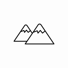 Outline mountain icon.Mountain vector illustration. Symbol for web and mobile