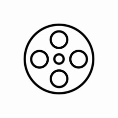 Outline movie roll icon.Movie roll vector illustration. Symbol for web and mobile