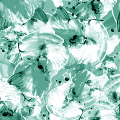 Obraz premium Seamless pattern of beautiful orchid 