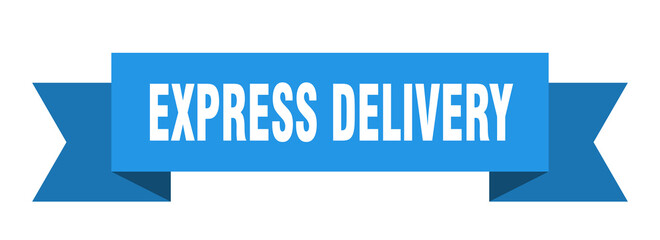 express delivery ribbon. express delivery paper band banner sign