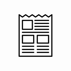 Outline newspaper icon.Newspaper vector illustration. Symbol for web and mobile