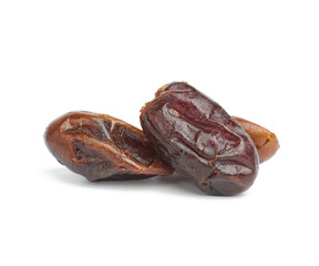 pile of dried dates isolated on white background