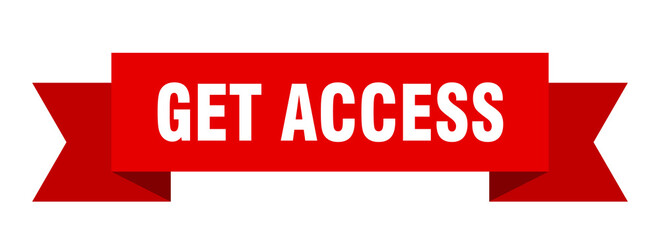 get access ribbon. get access paper band banner sign