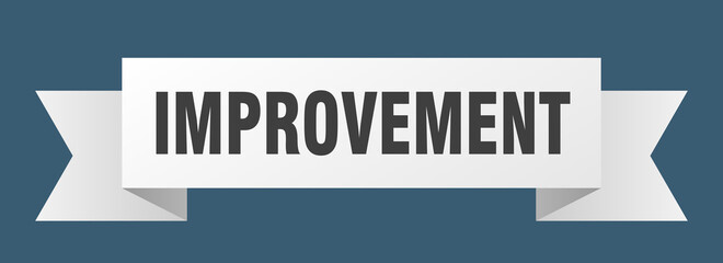 improvement ribbon. improvement paper band banner sign