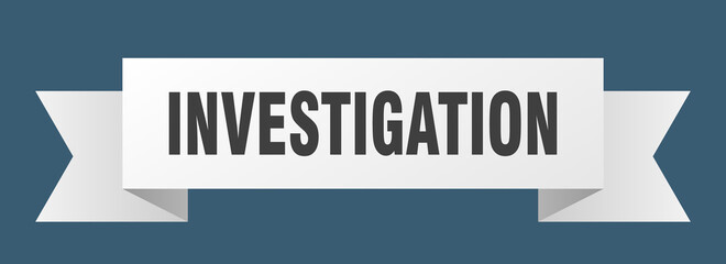 investigation ribbon. investigation paper band banner sign