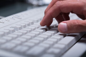 Hand Typing on a Keyboard