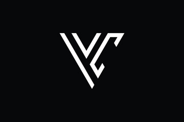 Minimal Innovative Initial YC logo and CY logo. Letter CY YC creative elegant Monogram. Premium Business logo icon. White color on black background