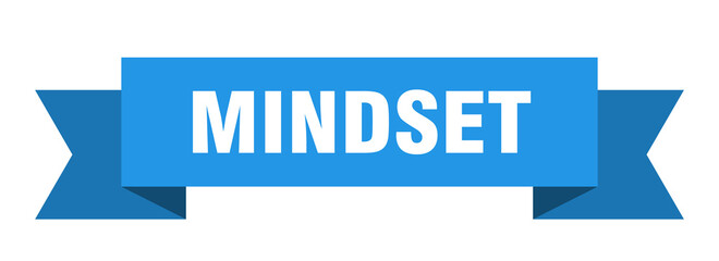 mindset ribbon. mindset paper band banner sign