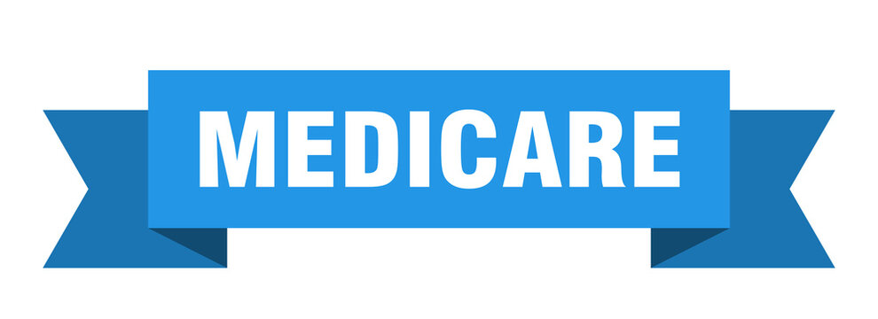 medicare ribbon. medicare paper band banner sign