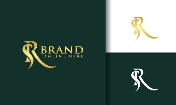 elegant luxury letter logo SR