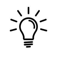 Light bulb isolated on white background.