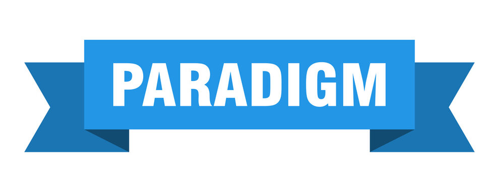 paradigm ribbon. paradigm paper band banner sign