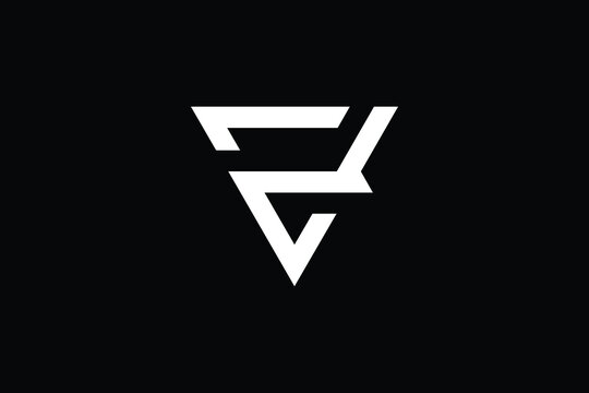 Minimal Innovative Initial FV logo and VF logo. Letter FV VF creative elegant Monogram. Premium Business logo icon. White color on black background